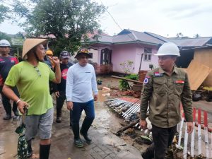 Bupati Yusra dan Wabup Dony Tinjau Langsung Lokasi Banjir Bandang di Bolmong